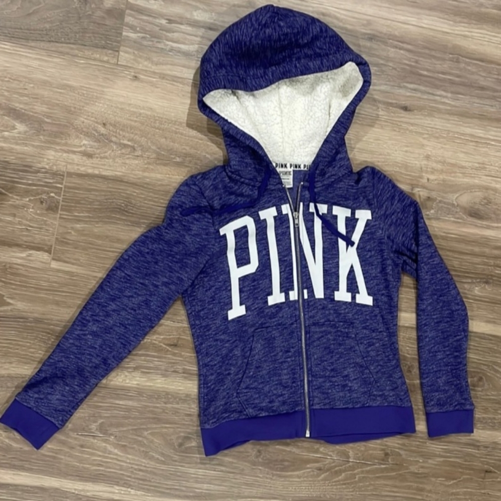 VS PINK sherpa fleece zip hoody
